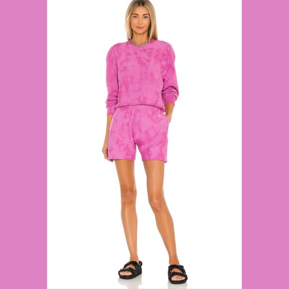 Rag & Bone Pink Tie Dye Sweat Shorts - Size M - Picture 9 of 13